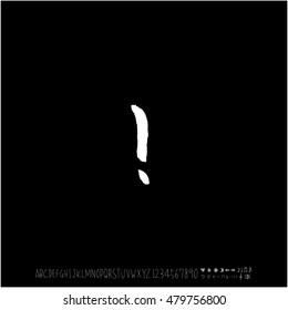 Alphabet & number / handwriting - vector