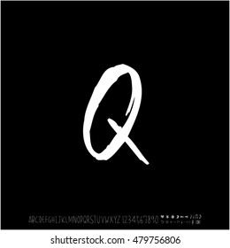Alphabet & number / handwriting - vector