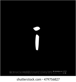Alphabet & number / handwriting - vector