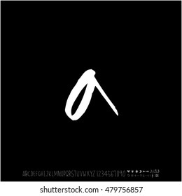 Alphabet & number / handwriting - vector