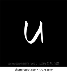 Alphabet & number / handwriting - vector
