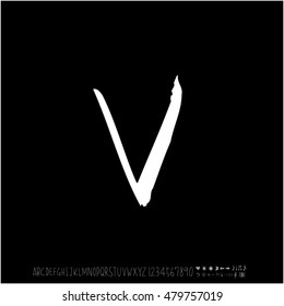Alphabet & number / handwriting - vector