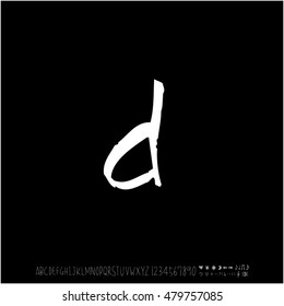 Alphabet & number / handwriting - vector