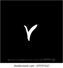 Alphabet & number / handwriting - vector
