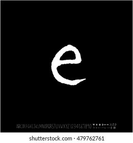 Alphabet & number / handwriting - vector