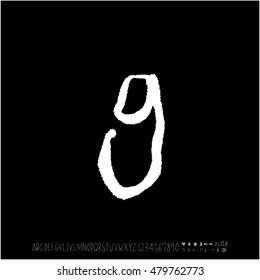 Alphabet & number / handwriting - vector