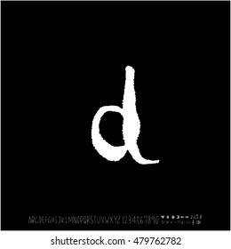 Alphabet & number / handwriting - vector