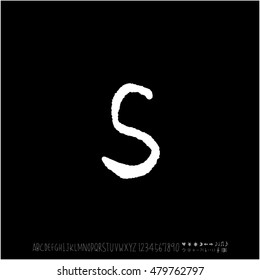 Alphabet & number / handwriting - vector