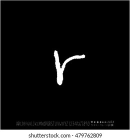 Alphabet & number / handwriting - vector
