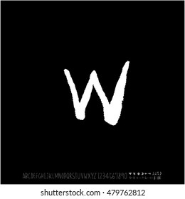 Alphabet & number / handwriting - vector