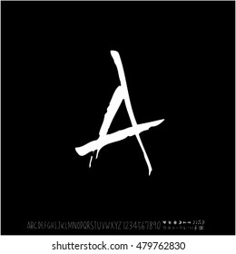 Alphabet & number / handwriting - vector