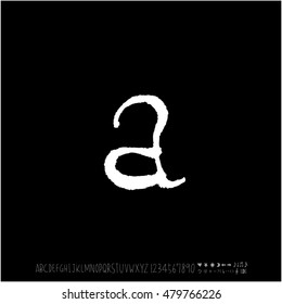 Alphabet & number / handwriting - vector