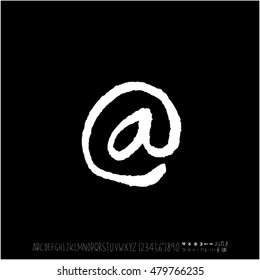 Alphabet & number / handwriting - vector