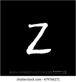 Alphabet & number / handwriting - vector