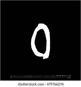 Alphabet & number / handwriting - vector