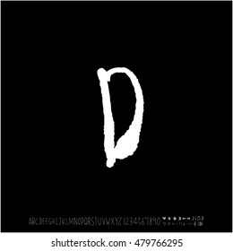 Alphabet & number / handwriting - vector
