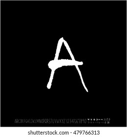 Alphabet & number / handwriting - vector
