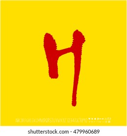 Alphabet & number / handwriting - vector