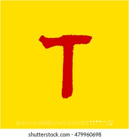 Alphabet & number / handwriting - vector