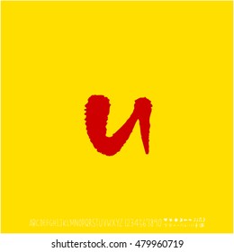 Alphabet & number / handwriting - vector