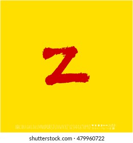 Alphabet & number / handwriting - vector