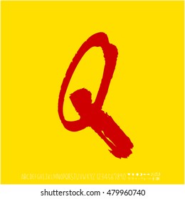 Alphabet & number / handwriting - vector