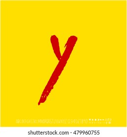 Alphabet & number / handwriting - vector