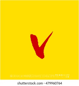Alphabet & number / handwriting - vector