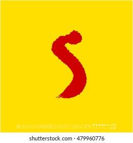 Alphabet & number / handwriting - vector