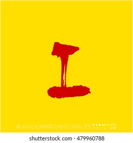 Alphabet & number / handwriting - vector