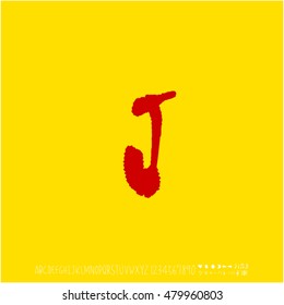 Alphabet & number / handwriting - vector