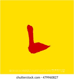 Alphabet & number / handwriting - vector