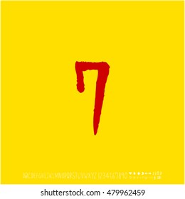 Alphabet & number / handwriting - vector