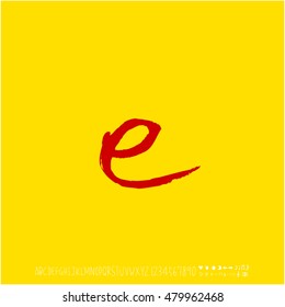 Alphabet & number / handwriting - vector