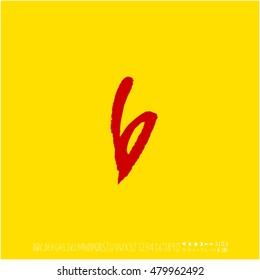 Alphabet & number / handwriting - vector