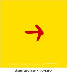 Alphabet & number / handwriting - vector