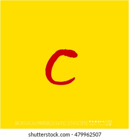 Alphabet & number / handwriting - vector