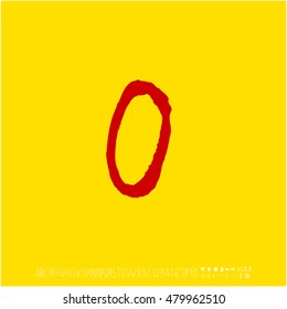 Alphabet & number / handwriting - vector