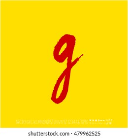 Alphabet & number / handwriting - vector