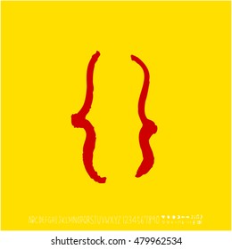 Alphabet & number / handwriting - vector