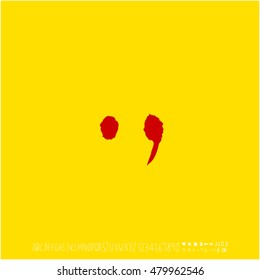 Alphabet & number / handwriting - vector