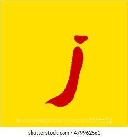 Alphabet & number / handwriting - vector