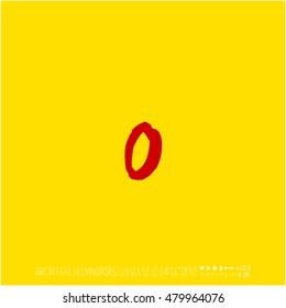 Alphabet & number / handwriting - vector