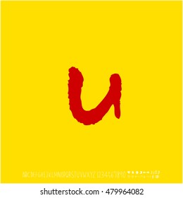 Alphabet & number / handwriting - vector