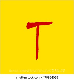 Alphabet & number / handwriting - vector
