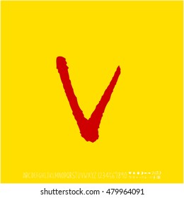 Alphabet & number / handwriting - vector