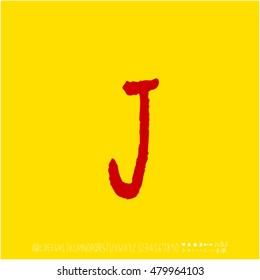 Alphabet & number / handwriting - vector