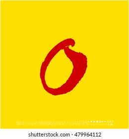 Alphabet & number / handwriting - vector