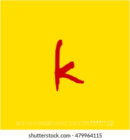 Alphabet & number / handwriting - vector