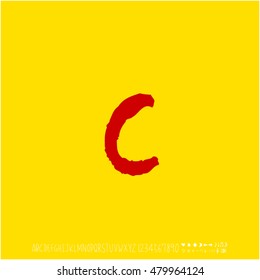 Alphabet & number / handwriting - vector